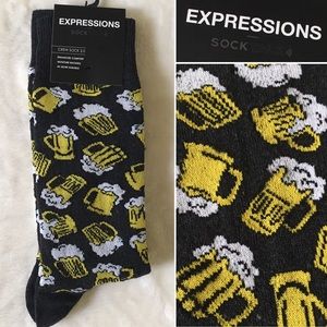 3/$20 Expressions Socks Beer Foaming Mug print